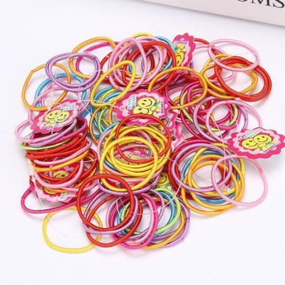 Children's Hair Accessories Baby Little Hair Ring Korean Elastic Band Girls Hair Rope Leather Case Wholesale Factory 2 Yuan Store Gifts