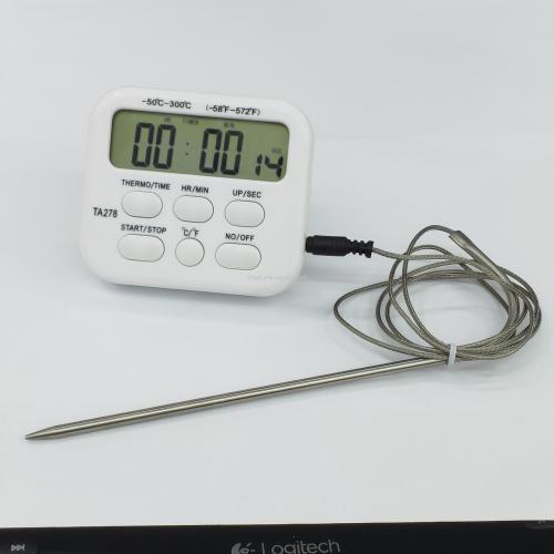 ta278 multi-function kitchen timer bbq probe food thermometer barbecue baking oil thermometer