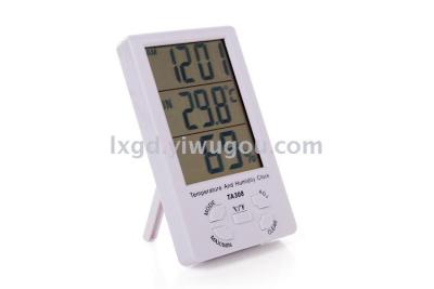 Ta308 Multifunctional Indoor Temperature and Humidity Time Clock Large Screen Hygrometer Electronic Digital Hygrothermograph