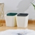 T18-8006 Household Minimalist Clean Fashion Trendy Contrast Color Trash Can without Cover 9L Sorting Trash Bin