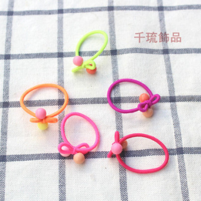 Korean Style Children's Bow Hairband Creative Beaded Cartoon Hairtie Yiwu Accessories Small Gift Wholesale