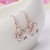 Rose Gold Earrings Zircon Earrings Flower Fashion Korean Style Exaggerated Female Earrings Factory Direct Sales Wholesale