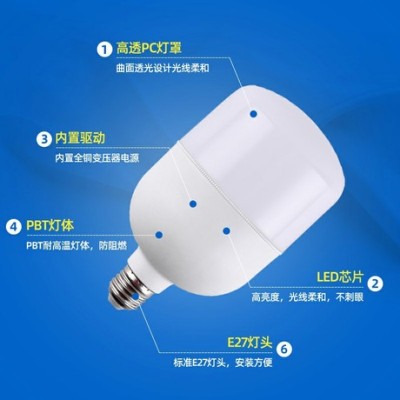 Foreign Trade Export Factory Direct Sales LED Bulb Constant Current Bright Bulb LED Bulb Bulb Energy Saving