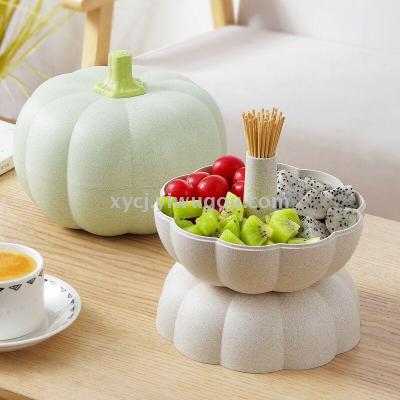 Pumpkin shaped fruit bowl