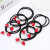 Korean Style Diamond-Embedded Knotted Hair Ring Red Bead Tapered Rubber Band Hairtie Stall Boutique Headdress Wholesale