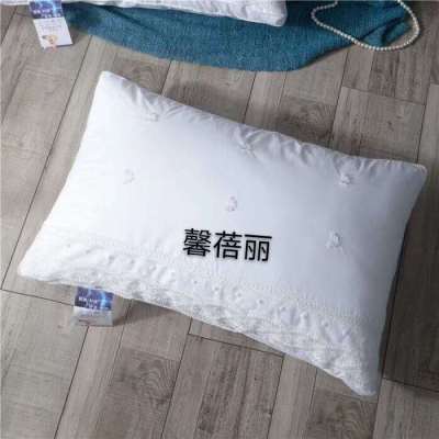 Lace solid feather silk pillow