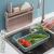 Household sink vegetable and fruit cleaning asphalt basket folding shelf