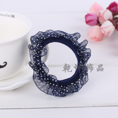 Korean Style Lace Rubber Band Lace Hair Band Seamless Nylon Hair Ring Towel Ring 1 Yuan 2 Yuan Headdress Supply