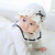 Korean version of the new super cute black and white check basin cap jokingly princess cap spring and autumn cotton baby tire cap