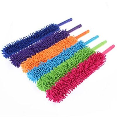 Cheap and Fine Chenille Double-Sided Curved Dust Brush/Vehicle Duster/Household Feather Duster