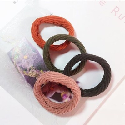 Korean Style New Seamless Hairband Wave Hollow Towel Ring Lady Boutique Hairtie Wholesale