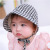 Korean version of the new super cute black and white check cloth jokingly with the spring and autumn cotton baby cap