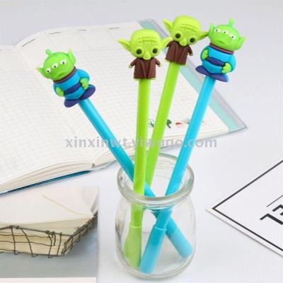 Factory Direct Sales Cute Owl Gel Pen Creative Cartoon Animal Stylish Pen Black Syringe Signature Pen