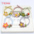 Korean Style Double Bamboo Joint Knotted Hair Ring High Elastic Autumn Small Flower Hairtie Abacus Beads Rubber Band Boutique Headdress