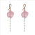 925 silver needle simple knot tassel petal earrings Korea small fresh rice beads tassel petals silver needle earrings