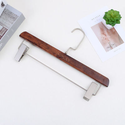 Solid Wood Pants Rack Pants Clip Home Non-Slip Strong Seamless Suit Skirt Clip Hanging Pants Special Hanger Multifunctional