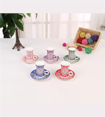 Finger Cup Saucer Moonlight Cup Cawa Cup Ceramic Cup Wine Glass Arabic Coffee Cup Set Daily Use Black Tea Cup