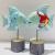 Marine style resin set cartoon small fish home decoration