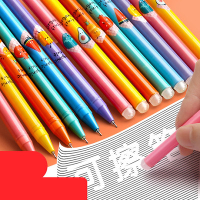 Mingma Erasable Pen Grade 3-5 Grinding Easy to Wipe Heat Erasable Gel Pen Crystal Blue Black 0.5mm Ball Pen