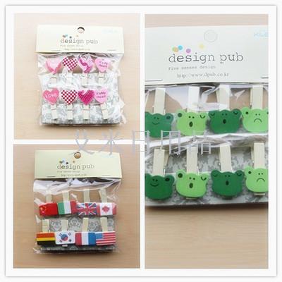 Df-8 small wooden clip wooden clip household daily photo clip cartoon photo clip hemp rope jz-b8 series