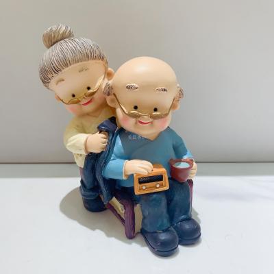 Creative old man old woman resin gift gift room bedroom creative decoration small decorations