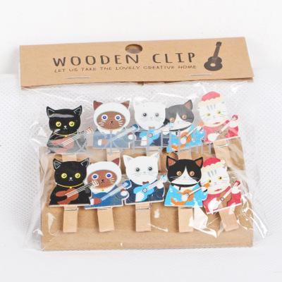 DF photo clip photo clip hemp rope set photo wall hanging ornament hanging wall message clip note clip wooden clip