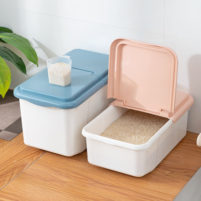 Kitchen seal rice barrel 16 jins flour storage box rice box household 10 jins storage tank moisture proof and insect-proof rice VAT