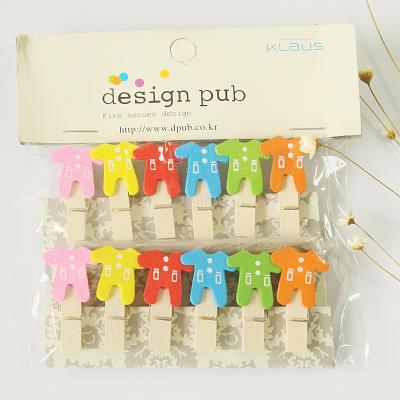 DF- small wooden clip wooden clip hemp rope children clip notepad clip photo clip household daily /3.5*0.7/ clothing