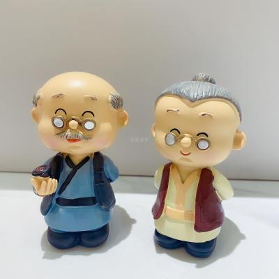 Creative old man old lady home decoration decoration to parents wedding gift wedding souvenir resin decoration