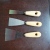 3Pc Putty Knife Wooden Handle Plastic Handle Card