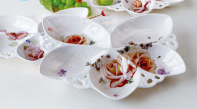A1 Melamine Tableware Butterfly Fruit Plate Nut Plate Dried Fruit Tray Creative Dining Tray, Factory Direct Sales