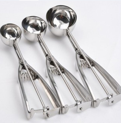 Stainless steel ice cream run ice cream spoon, ice cream run run run fruit run spot ice cream more tableware