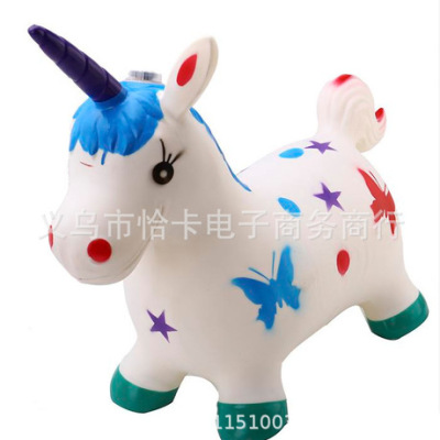 The Children 's inflatable toy vaulting horse is suing enlarged and thickened horse mounted pony baby jumping cow deer horse skin horse