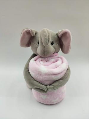 Baby toy sup-soft PP cotton stuffed pet cuddle with Baby elephant flannel puppet pacify toy blanket