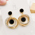 Sterling Silver Needle Four-Leaf Clover Pentagram Earrings Female Multilayer Diamond Circle Earrings Eardrops Korean Dongdaemun Earrings