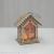 New cross border LED Christmas wood house pendant button battery Christmas small house pendant gift decorations