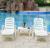 HX beach chair thick foldable plastic beach lounger with wheels outdoor lounger lounge chair nap chair pool chair