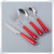 Korean-Style Ceramic Handle Stainless Steel Creative Fork Spoon Children Fork and Spoon Anti-Scald Handle Design Snack Fruit Tableware