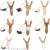 Outdoor catapult real wood slingshot hand carved animal slingshot souvenir wooden crafts