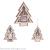 New cross-border LED Christmas star wall decoration button battery Christmas tree house pendant gift decorations