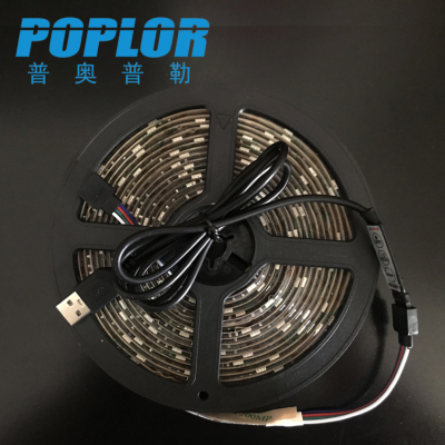 5050 RGB LED low voltage 5 v soft light with the light strip with a USB cable, manual controller drip glue 5 meters waterproof light strip