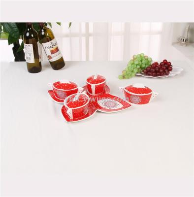 New Bone China Gold Painting High Temperature Resistant Ceramic Dried Fruit Tray Decoration Detachable Combination Creative Multi-Functional Daily Gift