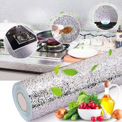 Multi - functional kitchen self - adhesive waterproof, anti - fume, anti - fouling, high temperature resistant aluminum foil stickers