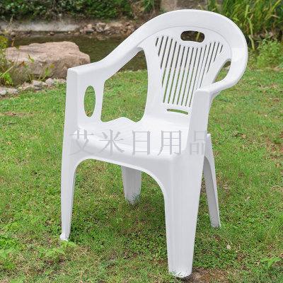 Hx-016a thickened plastic chair straight chair large plastic leisure chair outdoor beach chair