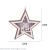 New cross-border LED Christmas star wall decoration button battery Christmas tree house pendant gift decorations