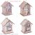 New cross border LED Christmas wood house pendant button battery Christmas small house pendant gift decorations