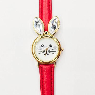 Foreign trade hot style fashion trend students quartz watch cute rabbit children watch cartoon design watches