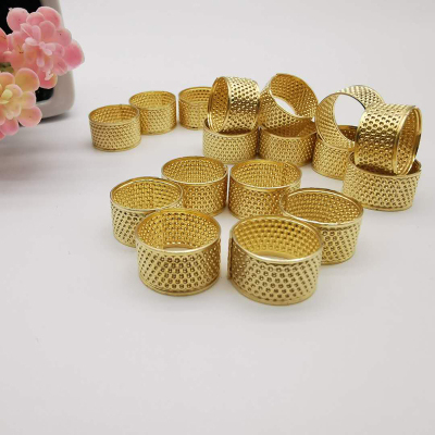 Factory Direct Sales Metal Extra Thick Copper Thimble Sewing Manual Top Ring Does Not Hurt Hands Gold Thimble DIY Manual