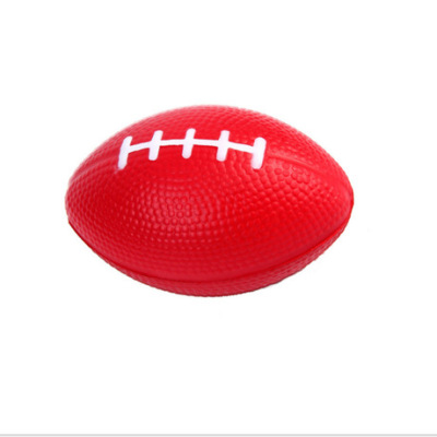Manufacturers direct 63mmPU rugby children's toy ball vent pu ball sponge pressure basketball customized