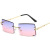 Frameless Diamond Rimmed Sunglasses Square European and American Fashionable Sunglasses Colorful Square Frame Sunglasses Women UV400